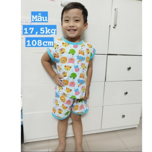 Bộ Bé Trai Sát Nách Quần Đùi Thun Bozip Của Miwoo Kids