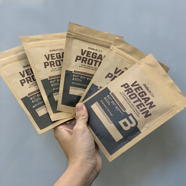 Combo 05 gói dùng thử whey protein thực vật vegan protein biotechusa date - ảnh sản phẩm 2