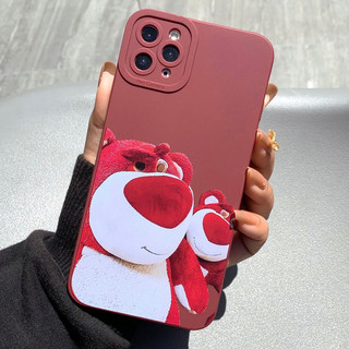 Ốp Lưng Basic Camera Nổi Iphone/Android- Strawberry Bear