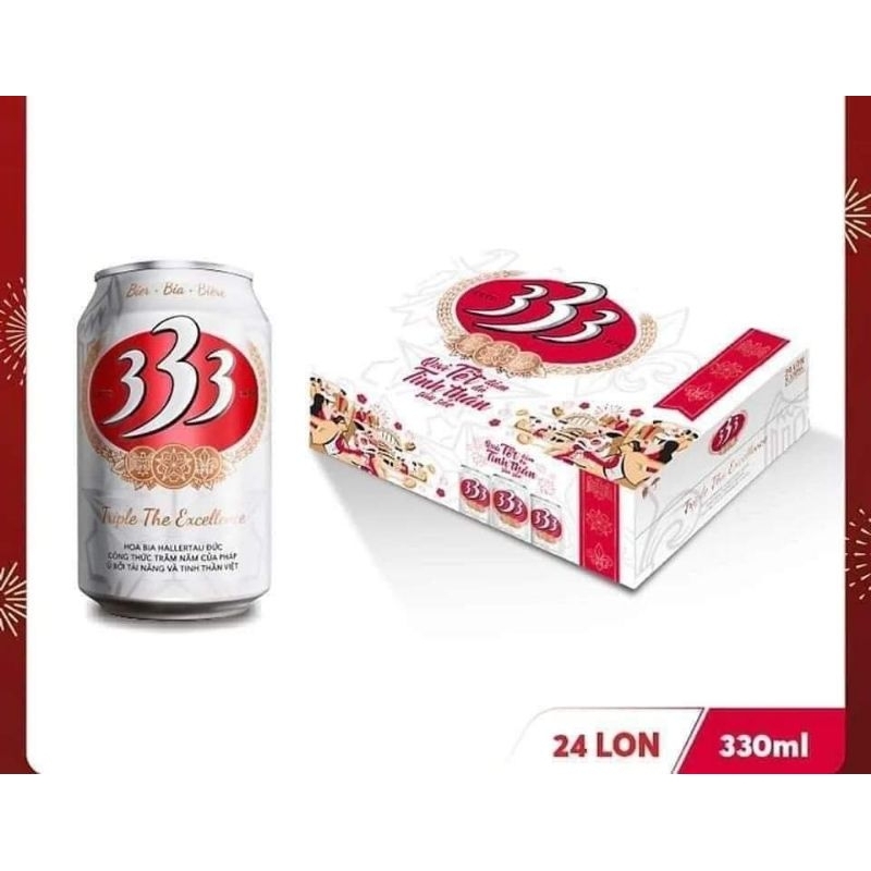 BIA 333 THÙNG 24 LON 330ML