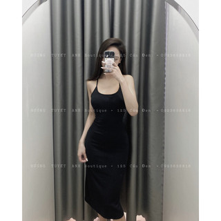 Đầm body dâu khoen hở lưng