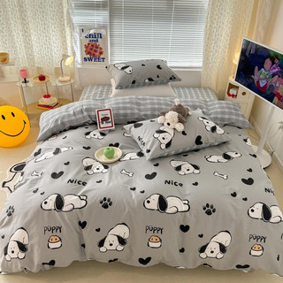 Bộ chăn ga gối Cotton 100%: hoạ tiết hoa nhí Tím