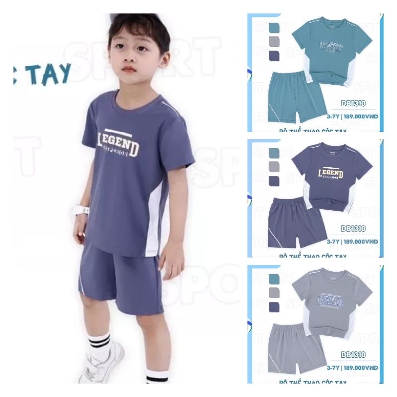 Bộ cộc tay thể thao Dokma 3-7Y DB1310