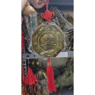 Gương Bát Quái Hổ Phù 13cm phong thủy tài lộc