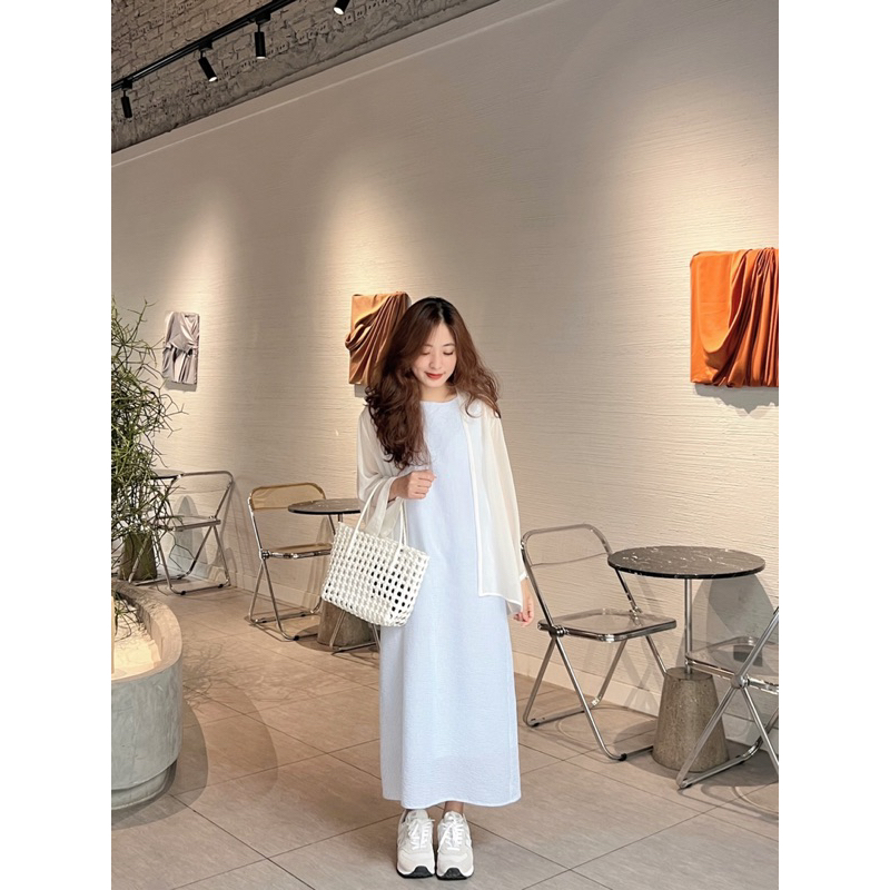 Jane dress - đầm xốp cộc tay dáng suông thiết kế Ma Vie