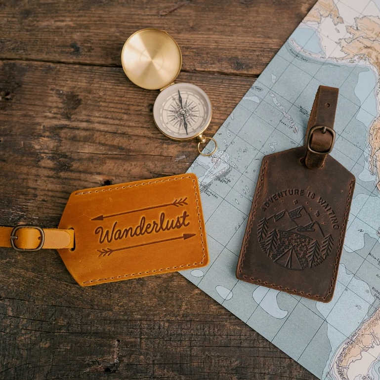 Thẻ Hành Lý, Thẻ Tên Vali, Thẻ Hành lý Da Thật, Quà Tặng Cá Nhân, Quà Tặng 8/3 Độc Đáo