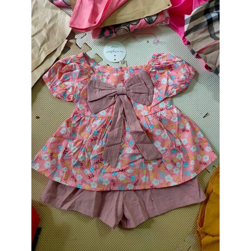 Bộ nơ chất thô cho bé size 8_20kg