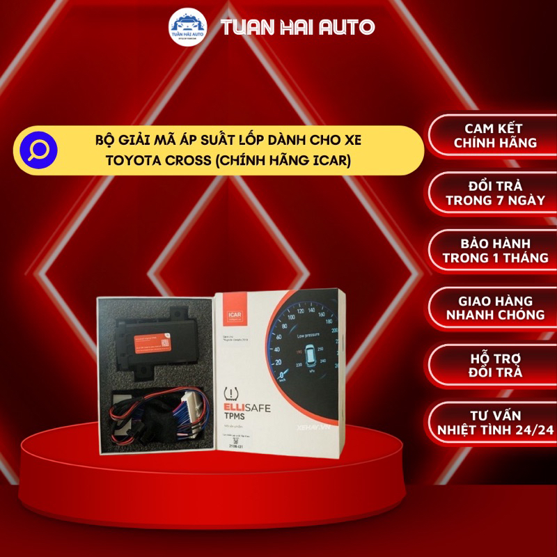 Bộ Giải Mã Áp Suất Lốp Dành Cho Xe Toyota Cross (Chính hãng Icar)