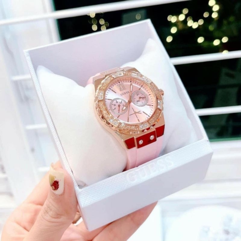 Đồng hồ nữ G.U.E.S.S HUB.LOT hồng nhek nhàng siêu dễ thương