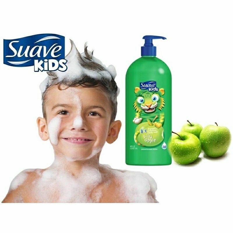 Sữa tắm Suave Kids Gội Xả 3 in 1Trẻ em  hương hoa quả không cay mắt