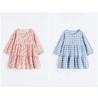 (069)Váy (đầm) tay dài cúc giữa H&M