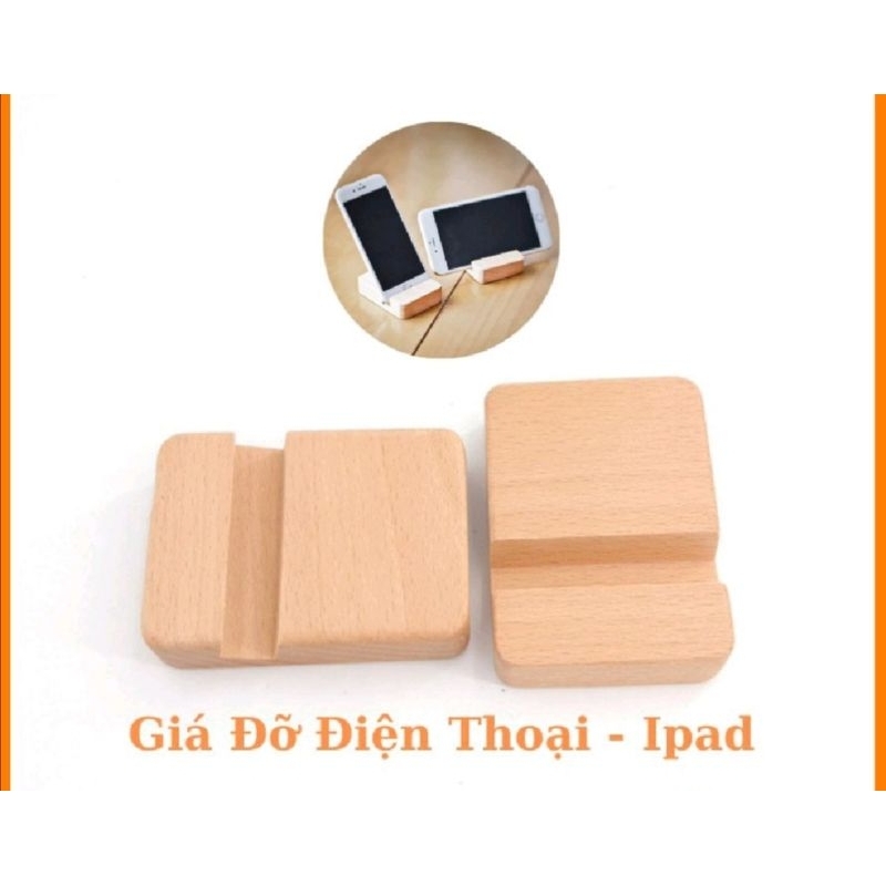 Giá kê Điện Thoại, iPad, Máy tính bảng bằng gỗ Thông nhỏ gọn tiện lợi