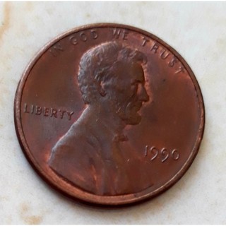 Đồng xu 1 cent Mỹ năm 1990