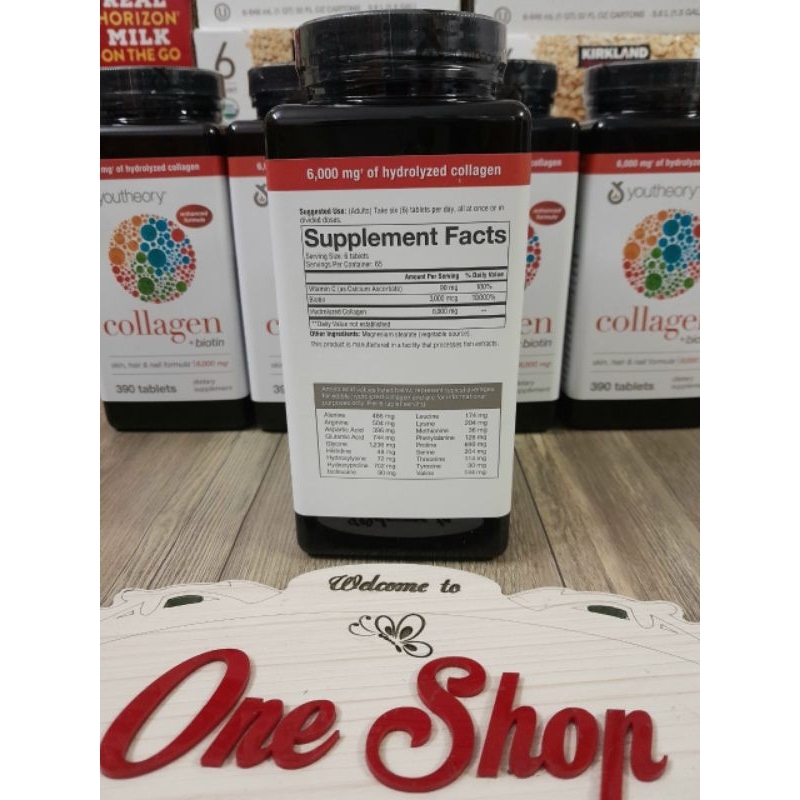 Viên uống Collagen Youtheory Type 1 2 & 3 giúp làm đẹp da dành cho nữ 390 viên của Mỹ
