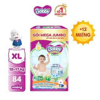 Combo 2 bịch tã bỉm quần bobby m112+4/l96+12/xl84+12/xxl76+12 miếng