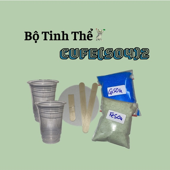 Bộ dụng cụ làm tinh thể CuFe(SO4)2 ( có giấy hướng dẫn )