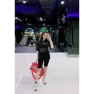 Set lở tập gym yoga bigsize 3 món áo tank quần legging lở áo bra