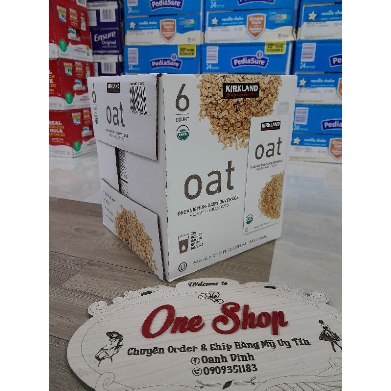 Thùng 6 Hộp Sữa Yến Mạch Oat Organic Non - Dairy Beverage 946ml siêu ngon của Kirkland Signature Mỹ