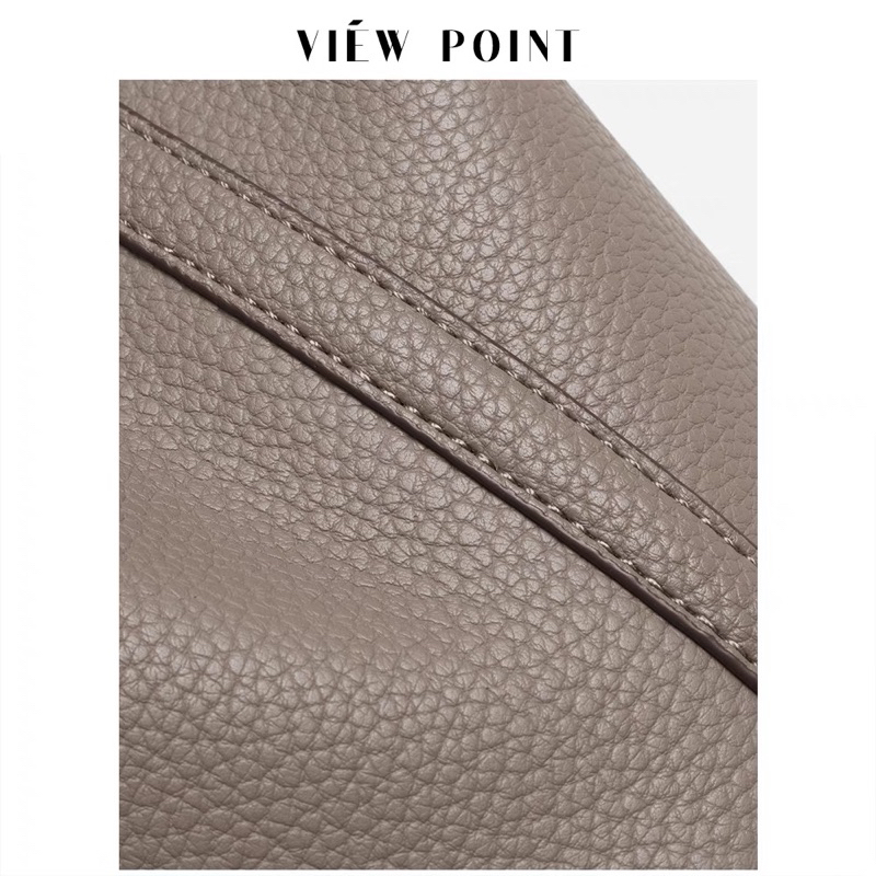 Túi View Point da thật dáng H kèm ngựa treo, khăn H và khoá