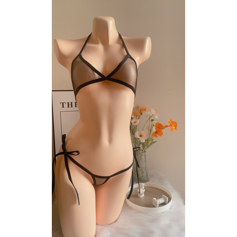 Che tên sản phẩm - hoả tốc -  Bk027 -Bộ đồ lót ren set lọt khe gồm quần lót và áo lót nữ - Camluu99