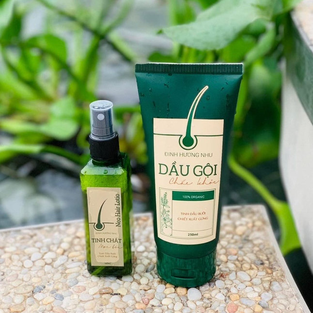 Combo dầu gội Đinh Hương Nhu + Xịt mọc tóc Neo Hair Lotion kích thích mọc tóc giảm gãy rụng làm dài và dày tóc