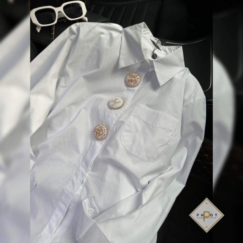 Sơ mi cổ đức khuy đồng