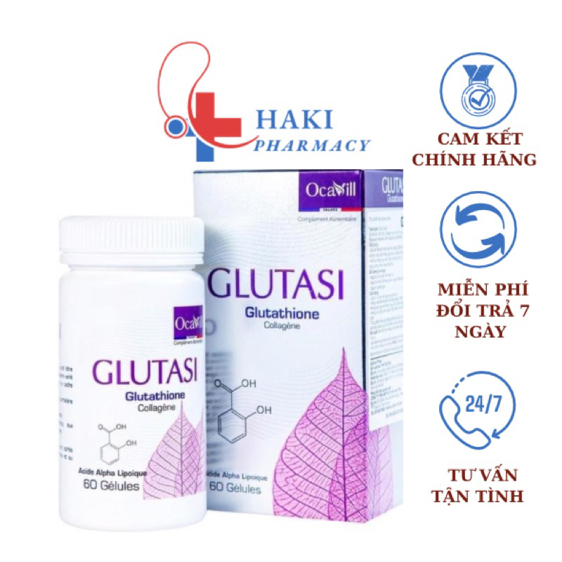 Viên uống Glutasi Glutathione Hỗ trợ chống oxy hóa, cho làn da trắng hồng