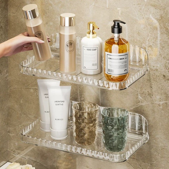 Khay Nhựa Treo Tường, Giá Kệ Dán Tường  ENODA HOME Đựng Đồ Tiện Lợi, Có Thể Gấp Gọn P043