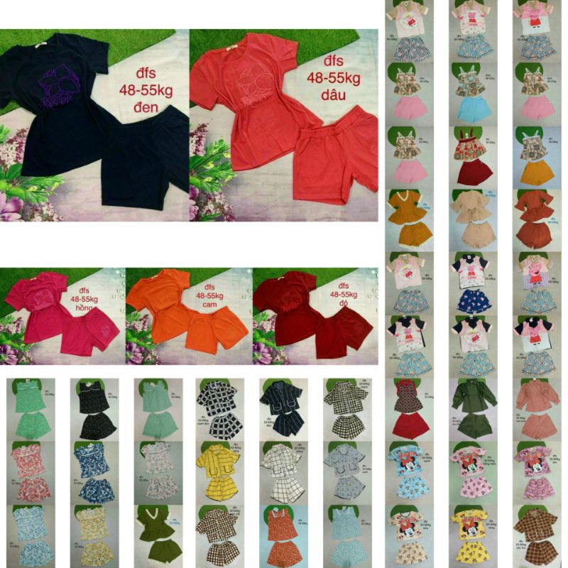 đồ bộ mặc nhà - hàng sale lộn xộn mẫu - {bộ đùi}