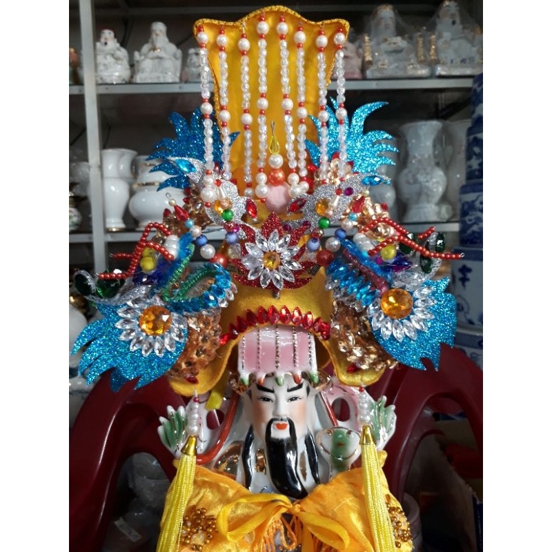 BỘ ÁO VÀ MÃO TƯỢNG NGỌC HOÀNG CAO 30 CM