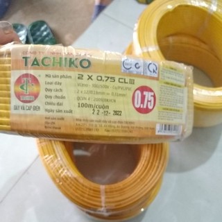 Cuộn 100m dây điện lõi đồng tachiko 2×0,75
