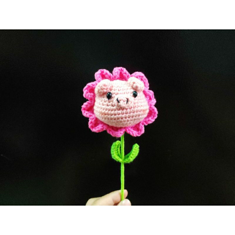 Móc Khoá Len, Hoa Đầu Thú Handmade