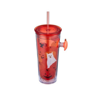 [STARBUCKS VN] - LY NHỰA HALLOWEEN 22 PLASTIC PUMPKIN PATCH POP HANDLE COLD CUP 16oz