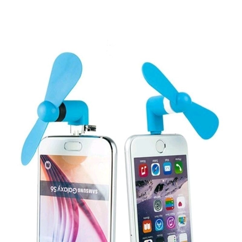 Quạt mini 2 cánh cắm chân điện thoại