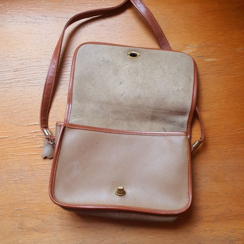 Túi đeo chéo da thật vintage mộc nguyên miếng - em và nắng