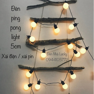 [Xài pin / Xài điện] Đèn Ping Pong Light 5cm 20 bóng Trang Trí Nhà Cửa Lung Linh Ấm Áp