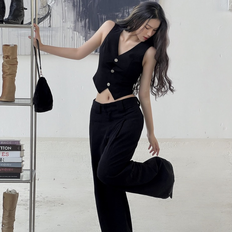 Set VEST màu đen ONONMADE Barbara Blazer Set
