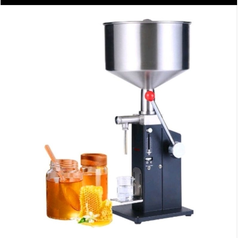 Máy chiết rót lỏng, sệt, đặc, gell A03 chiết mật ong, tương ớt, tương cà, serum, nước hoa