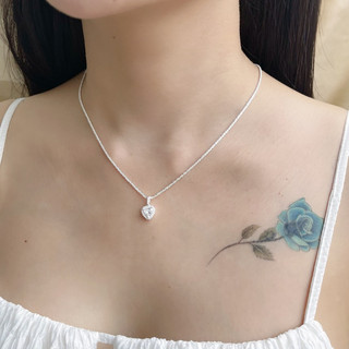 Dây chuyền bạc nữ mặt trái tim đính đá bling bling md049 - trang sức mina jewelry