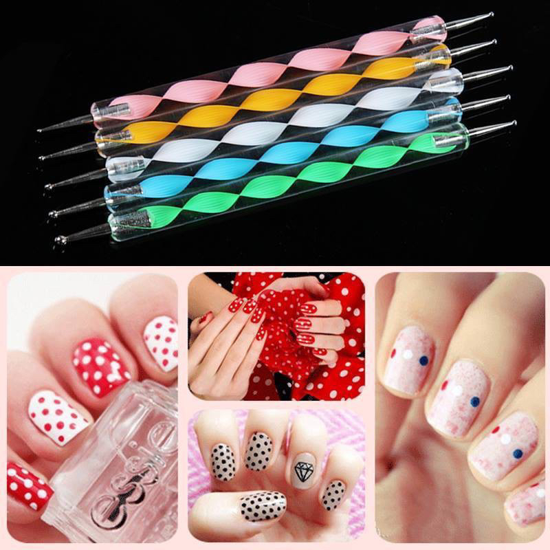 Sét bút chấm bi 5 cây,Bút chấm bi làm nail