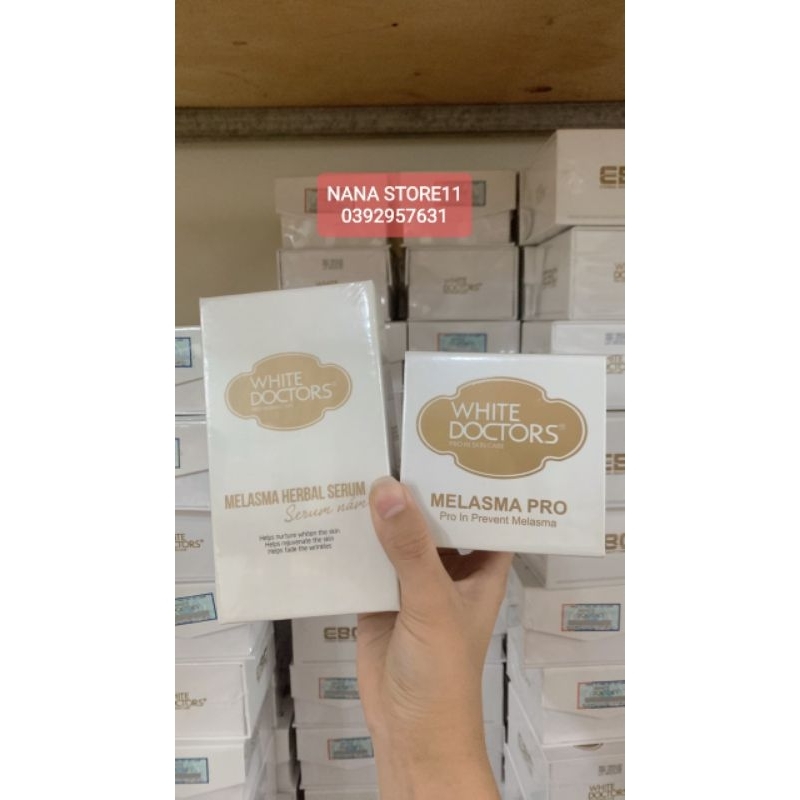BỘ ĐÔI KEM VÀ SERUM WHITE DOCTOR MELASMA PRO 40G & MELASMA HERBAL 30G