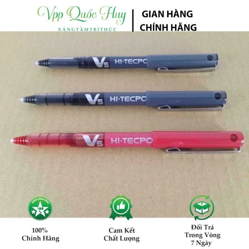 Bút Gel nước Pilot V5 Nhật / Bút nước định hình không trôi Pilot V5 - Xanh/ Đen/ Đỏ