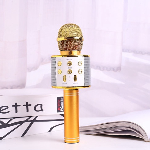 Micro Bluetooth Không Dây 858 Hát Karaoke Chất Lượng Cao