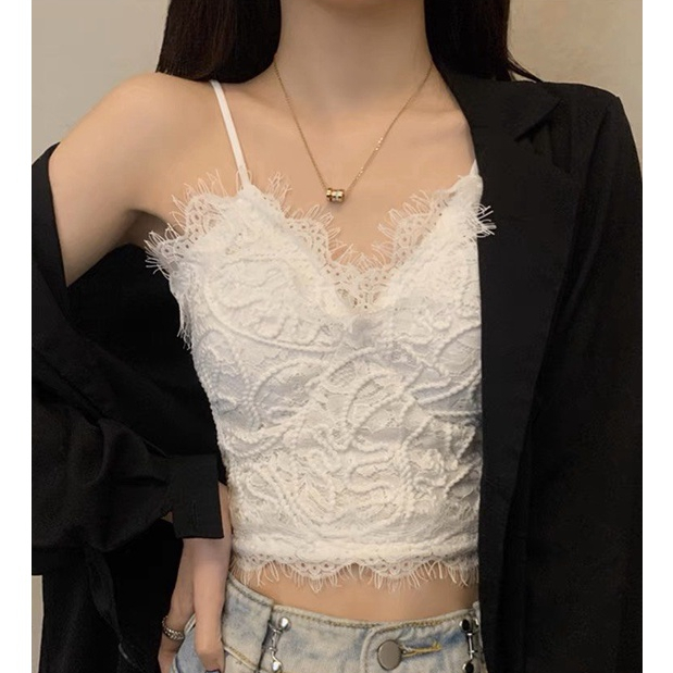 Áo bra viền ren họa tiết dây thừng kiểu dáng xinh xắn lạ mắt 601 FIORI STORE