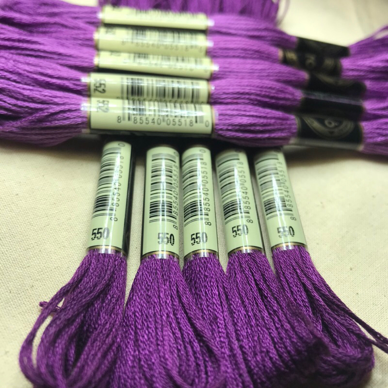 Chỉ thêu cotton airo tone tím