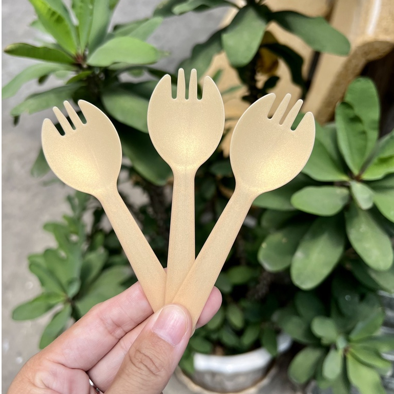 Sỉ 100 Nĩa Nhựa Ăn Trái Cây, Sữa Chua &amp; Bánh Kem