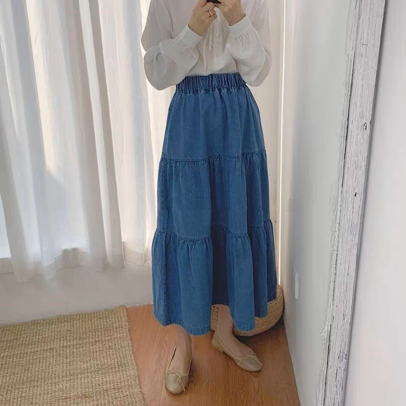 Chân váy denim-Chân váy bò