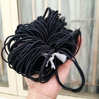 Túi 10 thun cột tóc đen 3 vòng