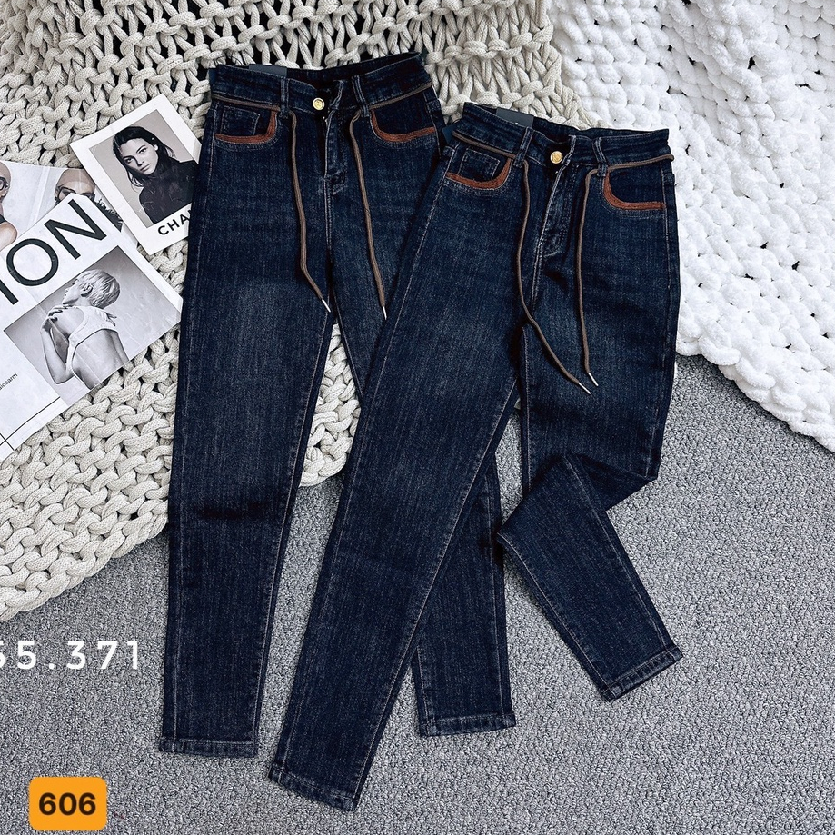 Quần jean nữ lưng cao skinny ôm dáng, quần bò nữ co giãn mẫu mới thời trang cao cấp A-T Fashion - MQ606
