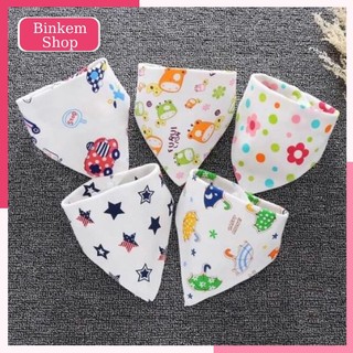 Yếm cotton cúc bấm cho bé trai bé gái quàng cổ